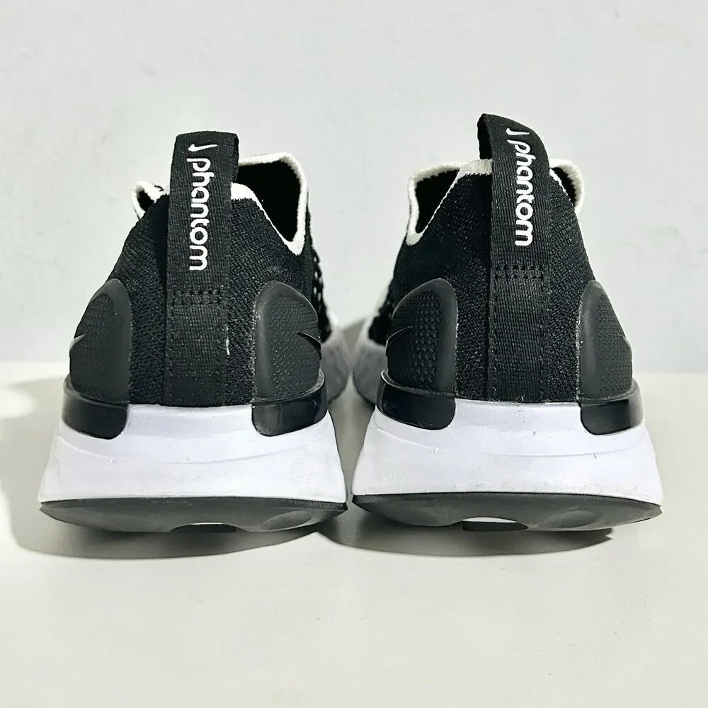 Nike Wmns React Phantom Run Flyknit 2 “Black White” Women’s Size 7 Running Shoes